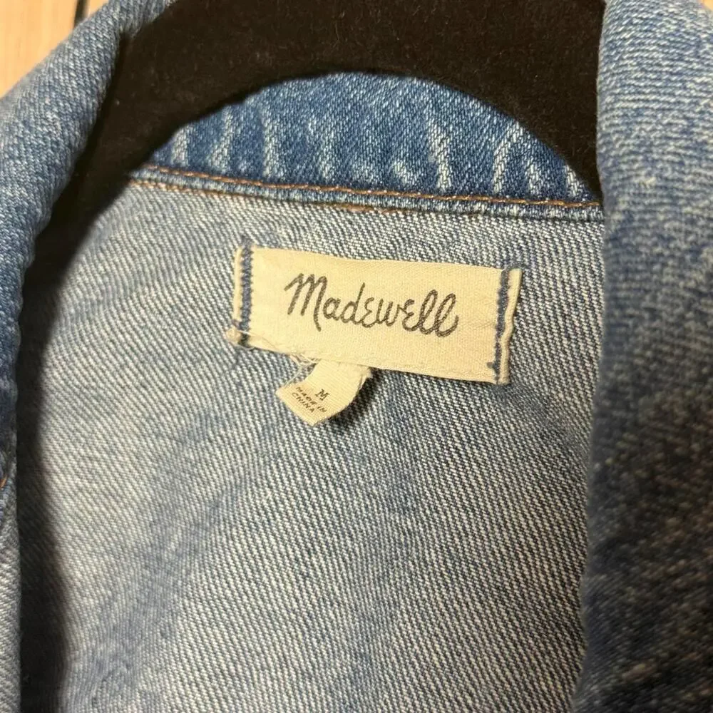 220 Madewell Classic Denim Jacket in Light Wash (Medium, EUC) $130 Retail - Picture 3 of 4